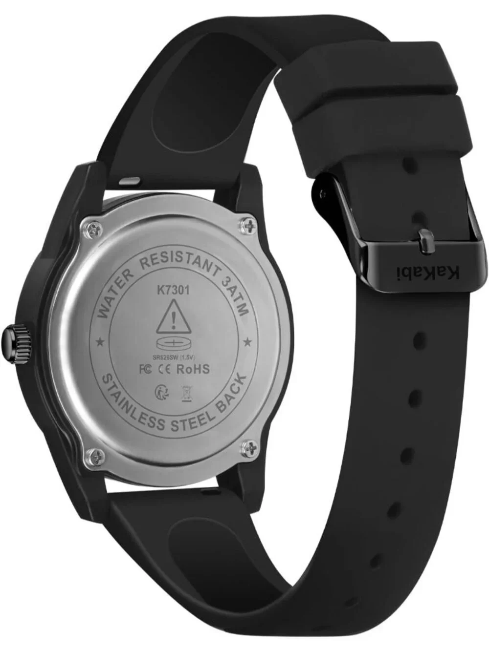 Men's Black Yellow Comfortable Silicone Strap Unisex Military Sport Casual Watch